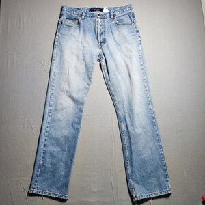 Maryk & Co. jeans low-rise men's size 33/32 hard washed blue Made in Canada